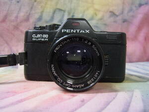 フィルムカメラ PENTAX/ペンタックス auto110SUPER PENTAX-110 1:2.8 50mm カメラ/ミニカメラ ジャンク