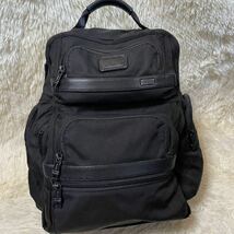 美品 大容量 ●TUMI トゥミ リュック ビジネスバッグ バックパック ALPHA2 T-Pass ブリーフパック 黒 ブラック バリスティックナイロン 鞄_画像2