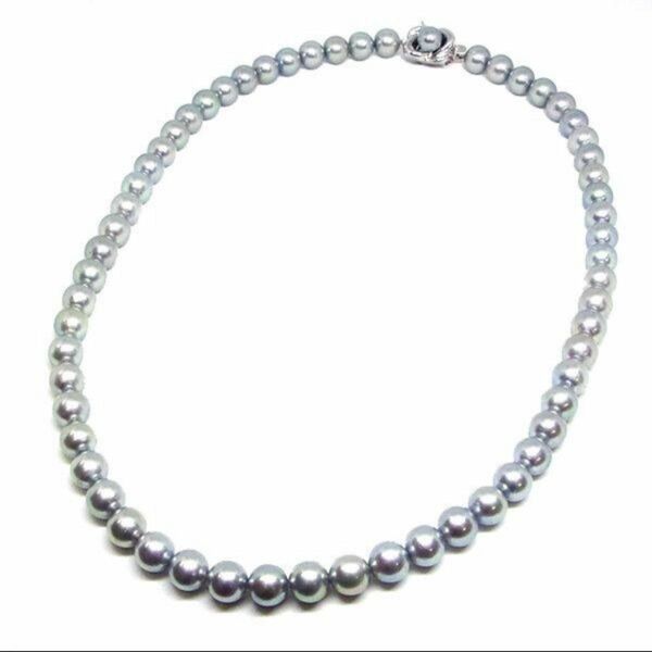 美品 田崎真珠 アコヤ ブルーパール ネックレス 7ｍｍ TASAKI【329882】