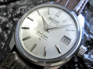 調整済み　風防新品交換　グランドセイコー　GS43999 手巻き デイト 腕時計 SEIKO　メンズ　獅子メダリオン