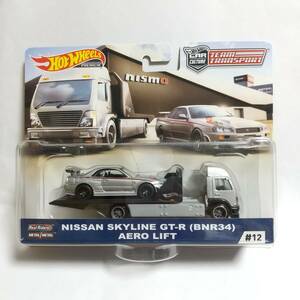 ホットウィール Hot Wheels /ニッサン スカイライン GT-R（BNR34) エアロ リフト NISSAN SKYLINE /チーム トランスポート TEAM TRANSPORT