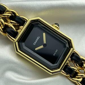 T692 разборка обслуживание * полировальный settled CHANEL Chanel Premiere M чёрный циферблат ×GP кварц тип аккумулятора наручные часы 