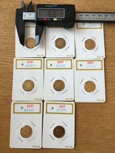 Z6）日本古銭　明治、大正、昭和年の古銭 二圓、五圓　金貨コイン、メダル　合計8枚