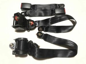  all-purpose 3 -point type seat belt black black old car etc. left right set 