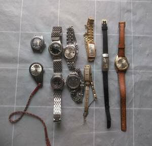 CITIZEN Citizen wristwatch set sale 10ps.@ hand winding lady's operation Junk 