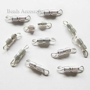 BA-0097 接続パーツ　15×4mm　銀メッキカラー　18個