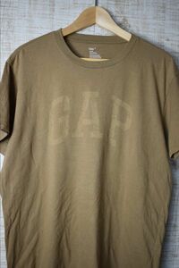 ☆US古着 GAP ギャップ サファリ アースカラー ロゴ プリント Tシャツ【M】コットン　　　　　◆9267◆