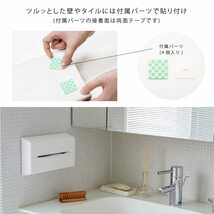 ideaco(イデアコ) どんな壁にも貼れる 薄型 ティッシュホルダー ブラウン WALL (ウォール)_画像4