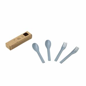 ideaco(イデアコ) カトラリー スプーン 2本 フォーク 2本 計4本 usumono cutlery 2+2pcs blue (ウスモノ