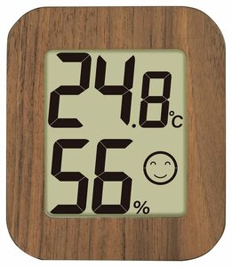 シンワ測定(Shinwa Sokutei) デジタル温湿度計 環境チェッカー ミニ 木製 ダークブラウン 73233