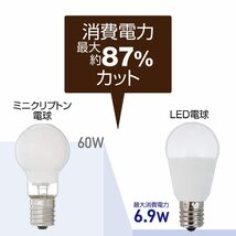 スタイルド LED電球 6個セット E17 昼光色 60W形相当 調光器対応 ミニクリプトン形 広配光タイプ 密閉器具対応 HA6D17D6_画像4