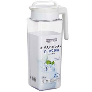  rock cape industry square pitcher cold flask heat-resisting length width put 2.1L white width 15.1× depth 10.4× height 30.2cm K-1298 WH Japan 