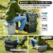 リス 収納ボックス スタッキングトランクカーゴ 30L ロータイプ グレー 日本製 TC-50S LOW_画像4