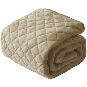 mofua bed pad Queen winter mofua warm .. suddenly bed blanket beige .... microfibre ...5001040