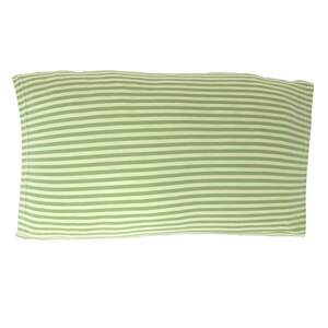 メリーナイト 枕カバー のびのびタイプ ボーダー柄 グリーン 約32×52cm 筒型 綿ニット素材 ピタッと装着 いろいろな枕にフィット 洗える
