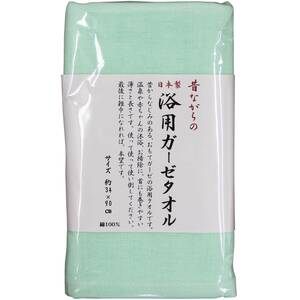 林(Hayashi) フェイスタオル 10枚組 昔ながらの浴用タオル 日本製 34×85cm グリーン FI204204