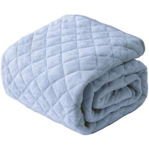 mofua bed pad Queen winter mofua warm .. suddenly bed blanket smoked blue .... microfibre ...5001