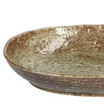 美濃焼 スープもこぼれない深さの パスタ皿 カレー皿 プレート 皿 約23×17cm オリーブ 日本製 131-0712_画像5