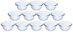 アデリア(ADERIA) ニュープレーンボール80 小鉢 12個セット 日本製 納豆鉢 ガラス 小皿 取り皿 食器 可愛い 小碗 お皿 小付 業