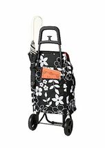 レップ(Rep) Cocoro(コ・コロ) ショッピングカート バイカラー カートセット ブラック×レッド 40L 荷物フック 無地 折り畳み式_画像6