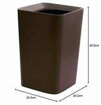 アスベル フタなしゴミ箱 ルクレールCV角型 ゴミ袋が見えにくい 6.6L ブラウン リビングに最適 A6212_画像6