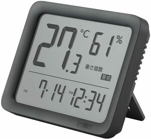 タニタ(Tanita) 温湿度計 目覚まし時計 温度湿度計 コンディションセンサー ダークグレー TC-421-DG