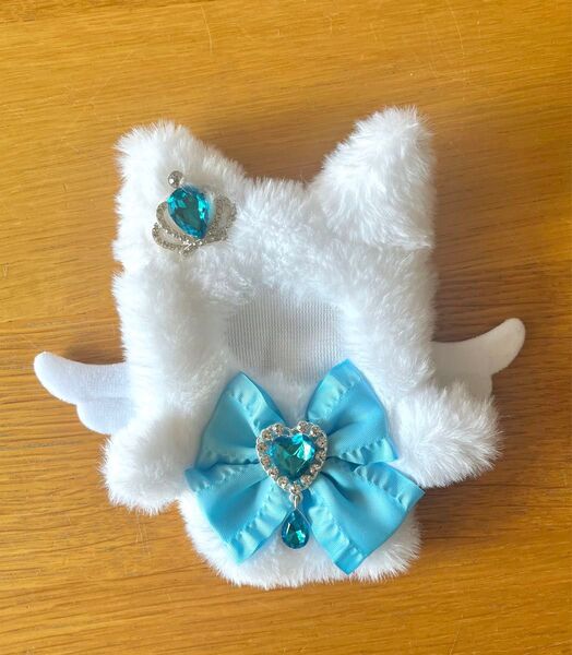 ぬい服 14cm 白ねこブルー【セミオーダーOK】