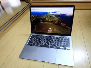 動作確認済み　MacBook 　Air　（M1　2020 256GB）スペースグレイ　A2337　８GB　256GB 　放電回数173回　バッテリー94％　少し難あり品