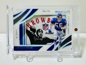 1of1! Lawrence Taylor 2021 Panini Immaculate Football NFL Throwback Player Worn Patch ローレンス・テイラー着用パッチ 世界1枚限定