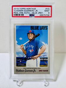 RC! Vladimir Guerrero Jr. Auto 2019 Topps Heritage Real One Autograph PSA 9 Mint 直筆サインカード ルーキーカード