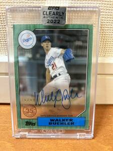 ウォーカー・ビューラー 直筆サインカード 2022 Topps Clearly Authentic WALKER BUEHLER Auto Green #/99 Dodgers ドジャース 大谷翔平