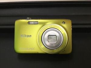 【T】【12010】Nikon　COOLPIX　S3100 コンパクトデジタルカメラ ニコン クールピクス バッテリー付属 イエロー　カバー付き