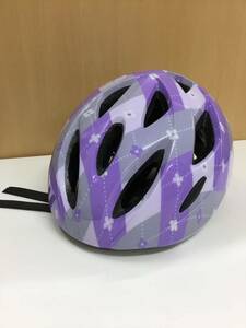 【12785】キッズ用ヘルメット　サイクルヘルメット　XK15　サイズ56-60ｃｍ　６歳～目安　紫色の子供用ヘルメット　自転車　サイクリング