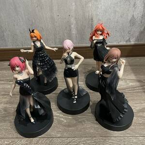 ★【現状品】kyunties 五等分の花嫁　黒ドレス　フィギュア 全種セット 一花 ニ乃 三玖 四葉 五月 箱無し 2V-090