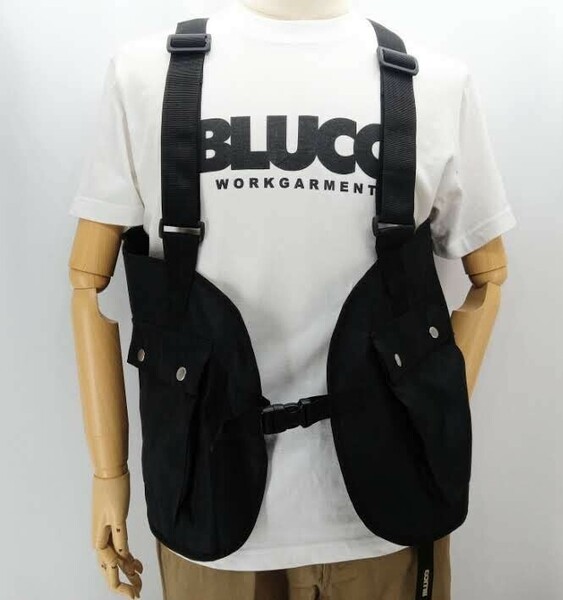 BLUCO WORK GARMENT/ブルコ 131-35-004 UTILITY VEST-SOLID-/カラー(BLK)、サイズF、新品、税込価格、送料無料