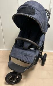 [ secondhand goods ]AirBuggy air buggy here brake EX Special Edition tech s tea - Denim stroller -stroke roller 2 sheets extra 