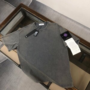 STONE ISLAND　ストンアイランド　メンズ　Tシャツ　半袖　無地　シンプル　コットン　男女兼用　XS-XL　サイズ選択可能　4237