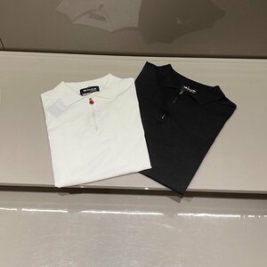 送料無料　キトン　KITON　メンズ　ポロシャツ　POLO　Tシャツ　文字　半袖　ビジネス　48-54　サイズ選択可能　ブラック　4479