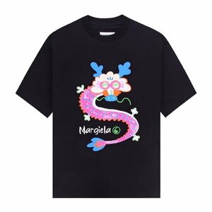 送料無料　Maison Margiela マルタンマルジェラ　メンズ　Tシャツ　半袖　ドラゴン　イラスト　46-52　サイズ選択可能　MM6　3535