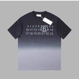 送料無料　Maison Margiela マルタンマルジェラ　Tシャツ　半袖　文字ロゴ　コットン　男女兼用　S-XL　サイズ選択可能　MM6　3519