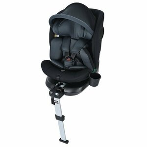 チャイルドシート 新生児 ISOFIX 360度回転式 40～150cm ジュニアシート 調節可能 洗える キャノピー付き ドリンクホルダー付き