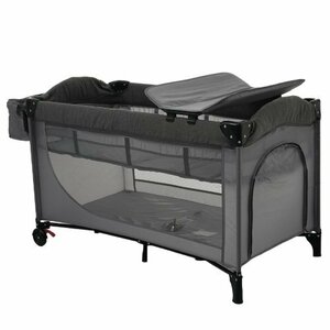  crib playpen folding ... bed diapers change table attaching play yard . daytime . mat carry bag attaching with mattress 