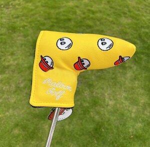 新品　Malbon　Putters cover　ゴルフ パター　カバー　イエロー　マグネット付き　ヘッドカバー　ピン型