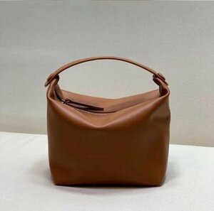 The Row ザロウ レザー イタリア製　牛革 トートバッグ 展示品　保存袋付き　ブラウン