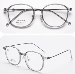 送料無料　超軽量　メガネフレーム　チタン　トレロ　フルリム　タテ眼鏡　レンズ交換可能　男女兼用 　sc0406