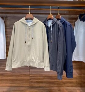 ブルネロクチネリ　BRUNELLO CUCINELLI メンズ　パーカ　アウター　ジャケット　カジュアル　新品　S-XXL　サイズ選択可能　ベージュ　3596