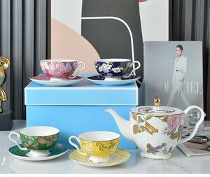 ウェッジウッド wedgwood　ティーポット　ティーカップ　コーヒーカップ 　ソーサー　4客セット　４色　洋食器 インテリア