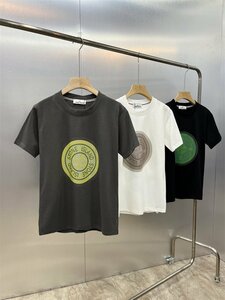 送料無料　STONE ISLAND　ストンアイランド　メンズ　Tシャツ　ロゴ有り　イラスト　丸首　半袖　サイズ選択可能　グレー　4318