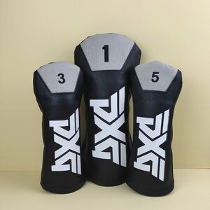 PXG ゴルフ　 カバー　ヘッドカバー　1+3+5　3点セット ブラック