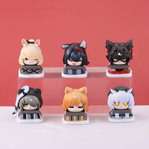 アークナイツ 明日方舟　6点セット　チビフィギュア　布団　PVC製　完成品　簡易包装　箱なし　5㎝